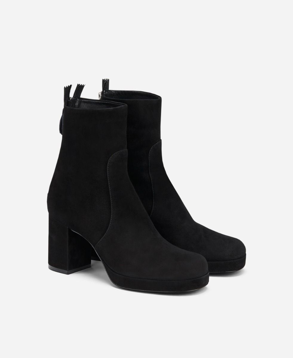 Agl Stivaletto in velour Nero BETTY Moda