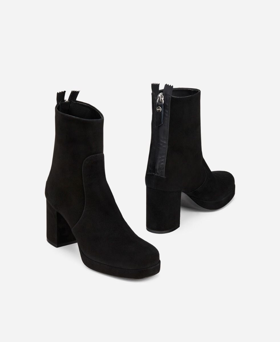 Agl Stivaletto in velour Nero BETTY Moda