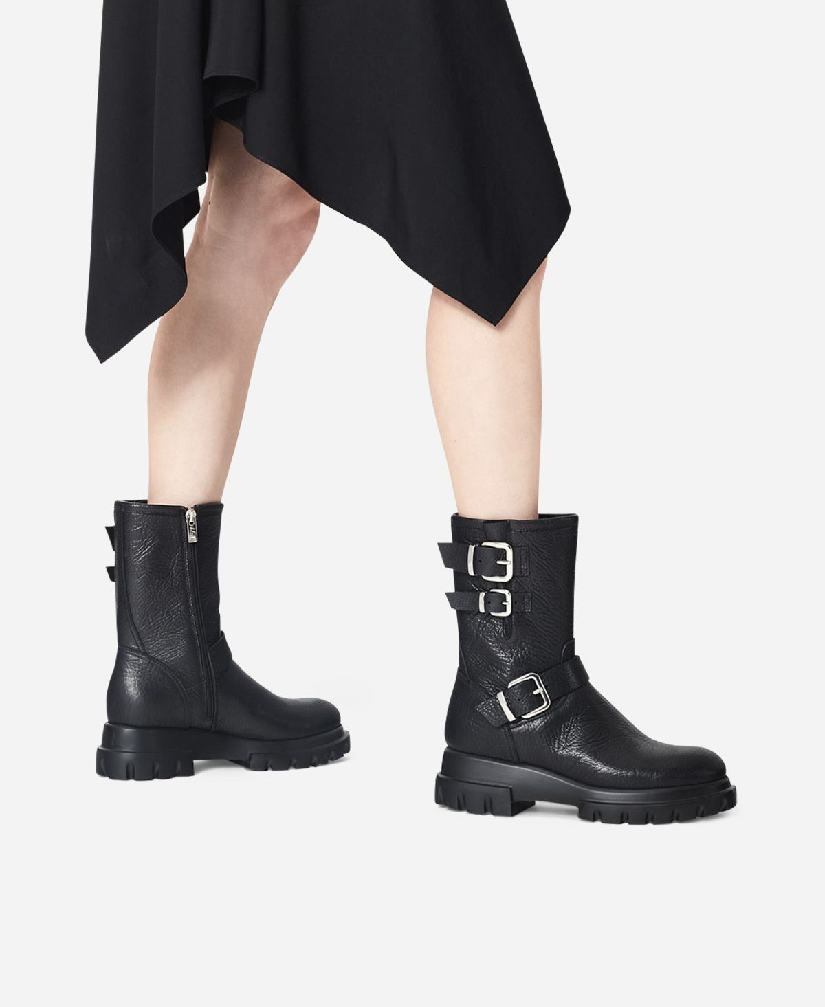 Agl Anfibio in pelle Nero CHUNKY BIKER Qualità Garantita
