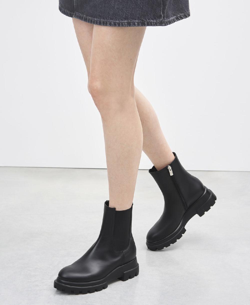 Agl Stivaletto in pelle Nero Chunky Beat Negozi Online