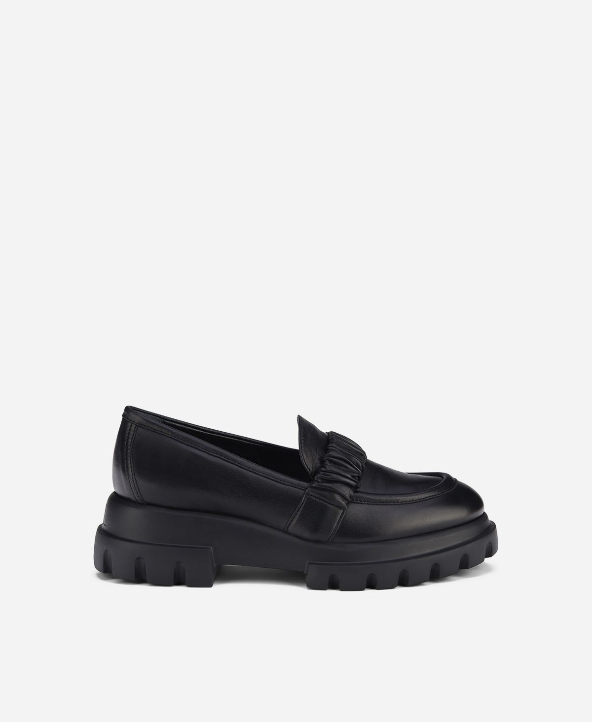 Agl Mocassino con rouche Nero CELESTE