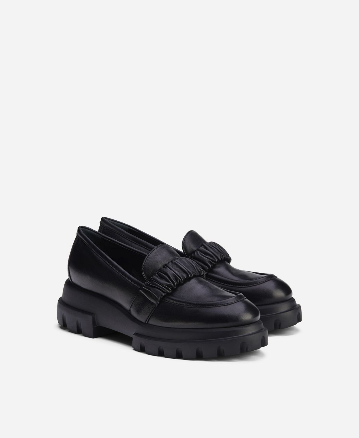 Agl Mocassino con rouche Nero CELESTE Consegna Veloce