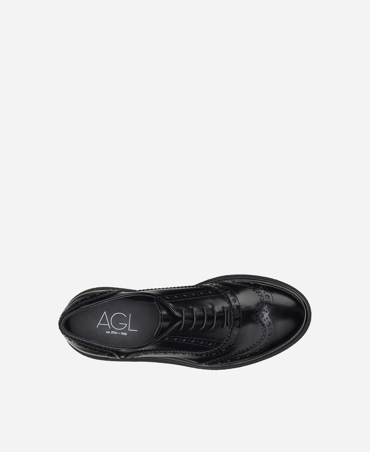 Agl Stringata in pelle Nero ALISON R LACE UP Moda
