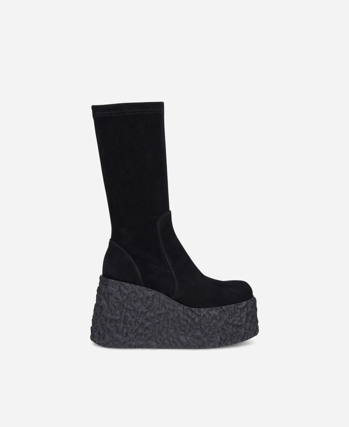 Agl Stivale in nappa stretch Nero velour LAVA STRETCH