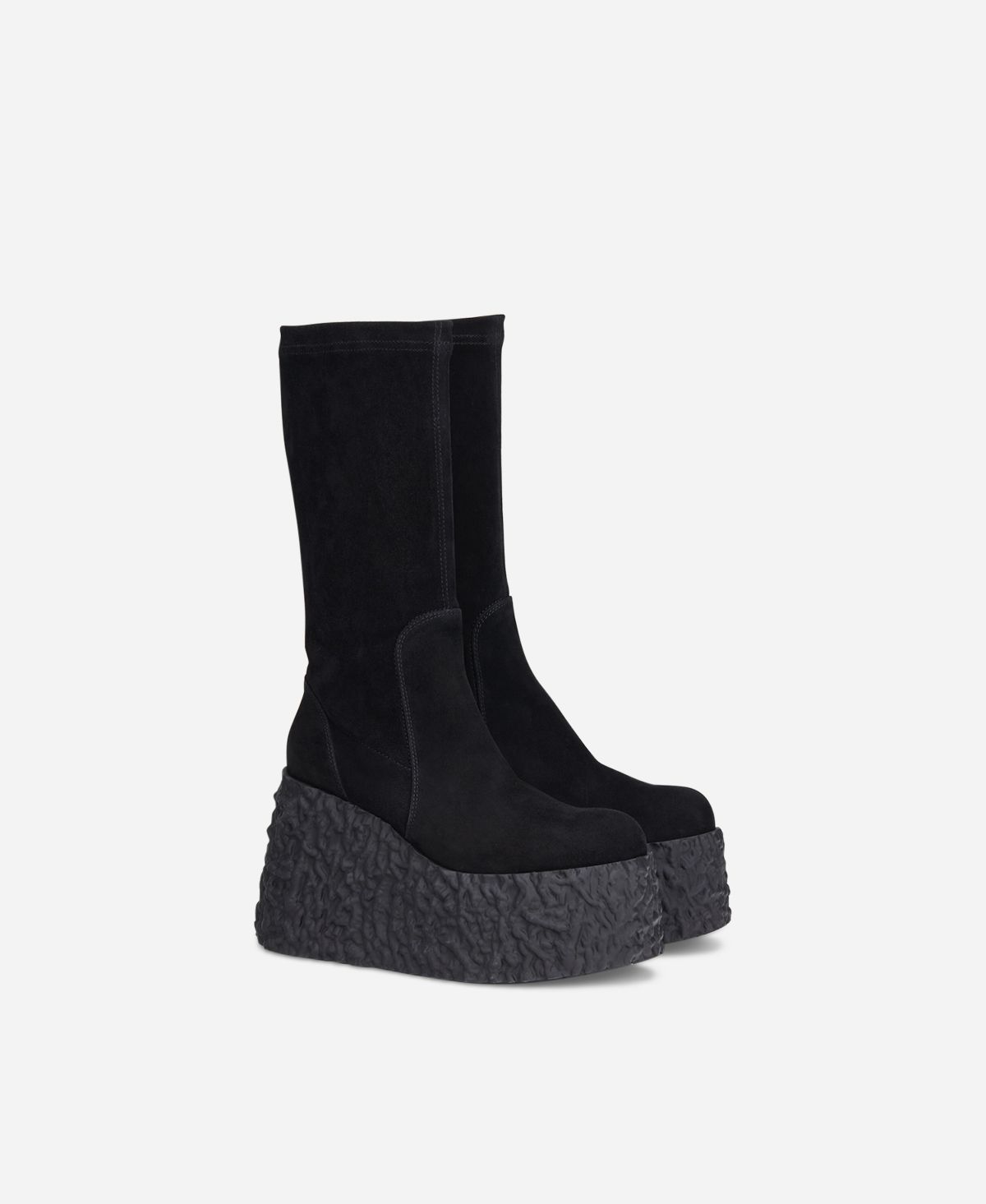 Agl Stivale in nappa stretch Nero velour LAVA STRETCH Hotsell