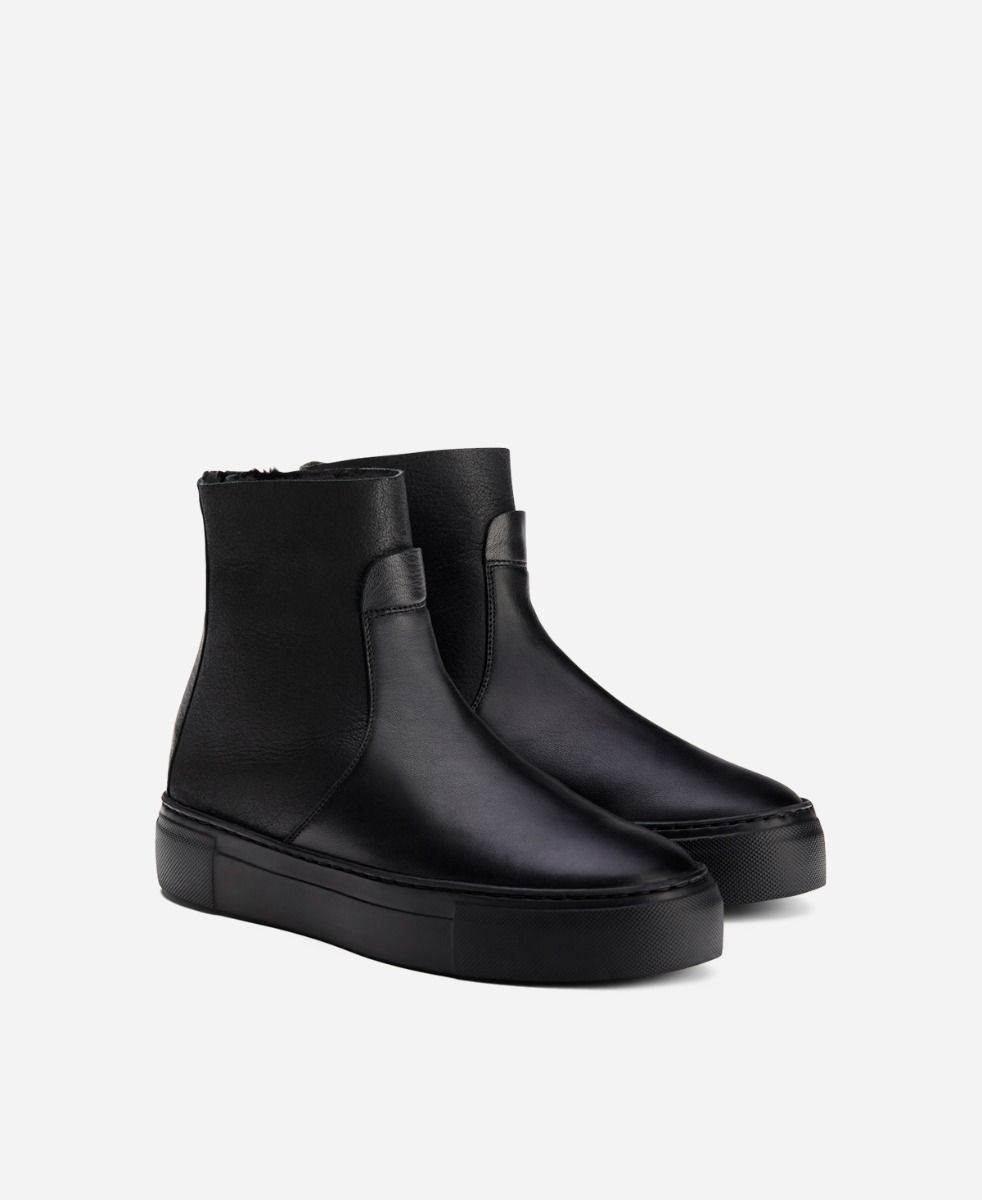 Agl Sneaker con shearling Nero MEGHAN WARM Vendita Economica