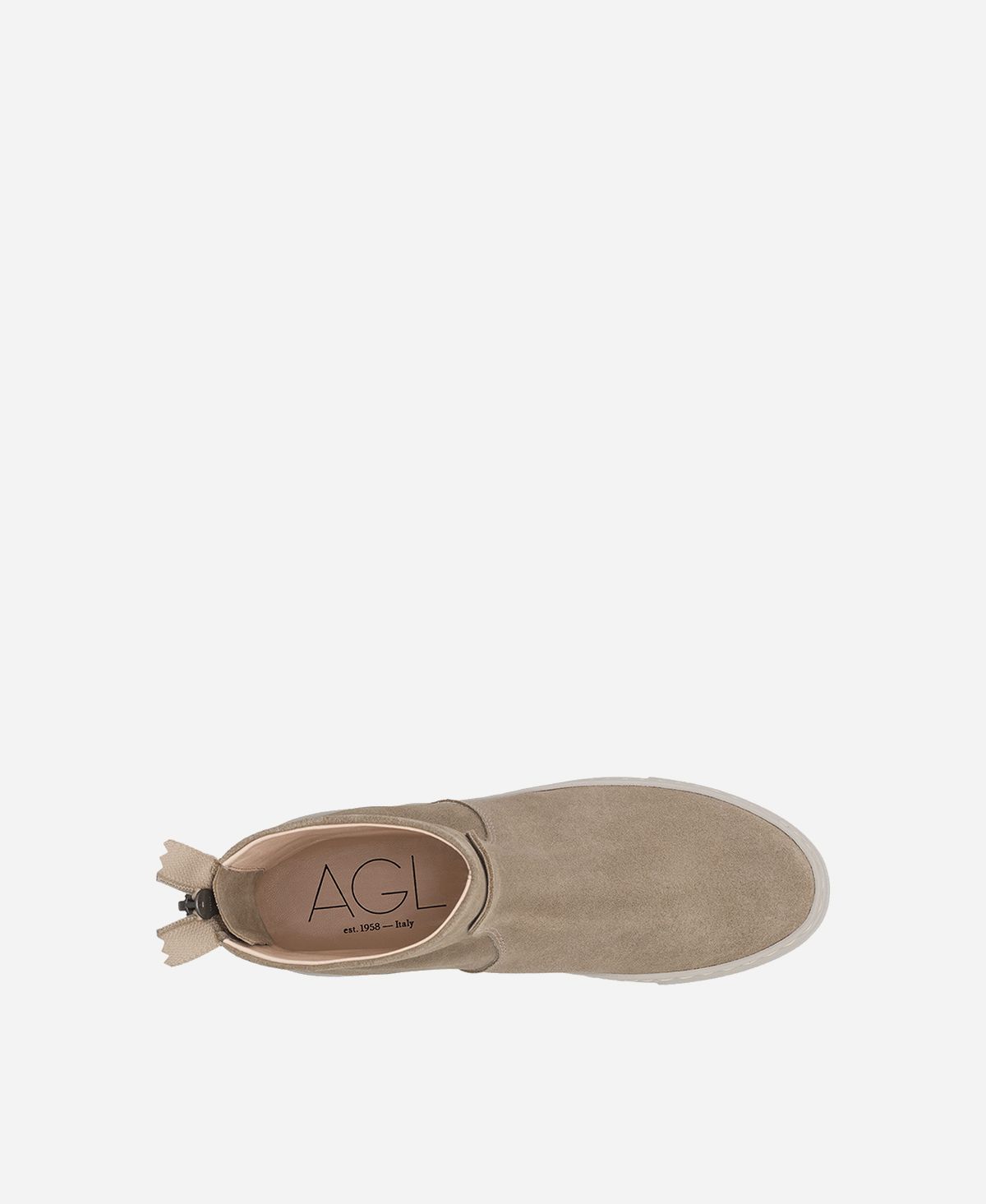 Agl Stivaletto sneaker in velour Tortora MEGHAN BOOTIE Saldi Di Fabbrica