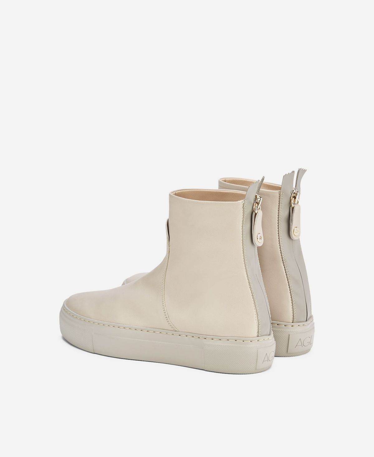 Agl Stivaletto sneaker in pelle Crema MEGHAN BOOTIE I Più Venduti