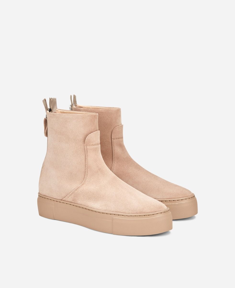Agl Stivaletto sneaker in velour Beige MEGHAN BOOTIE Vendite Flash