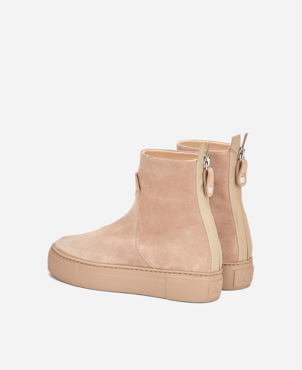 Agl Stivaletto sneaker in velour Beige MEGHAN BOOTIE Vendite Flash