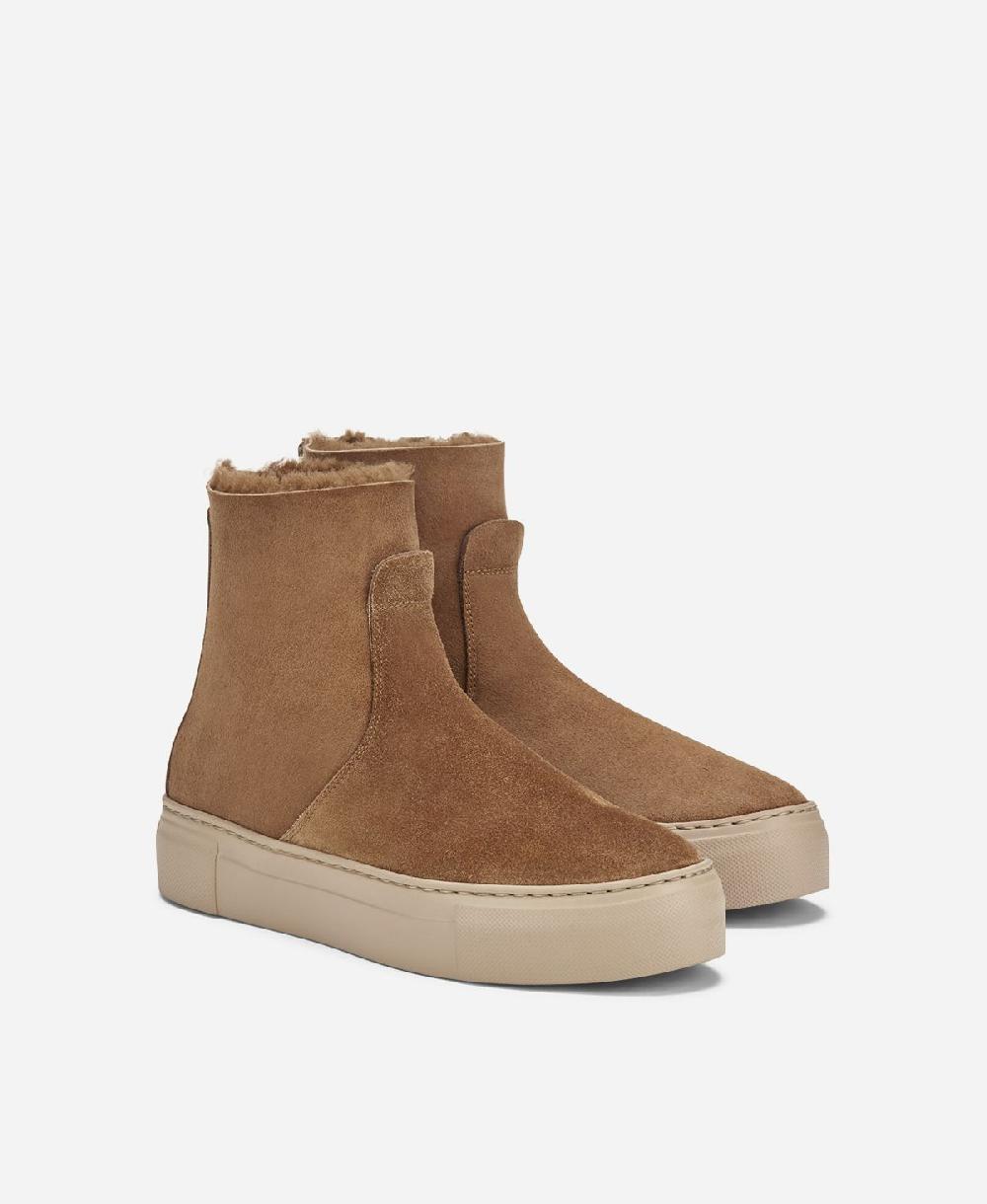 Agl Sneaker con shearling Cuoio MEGHAN WARM Negozio