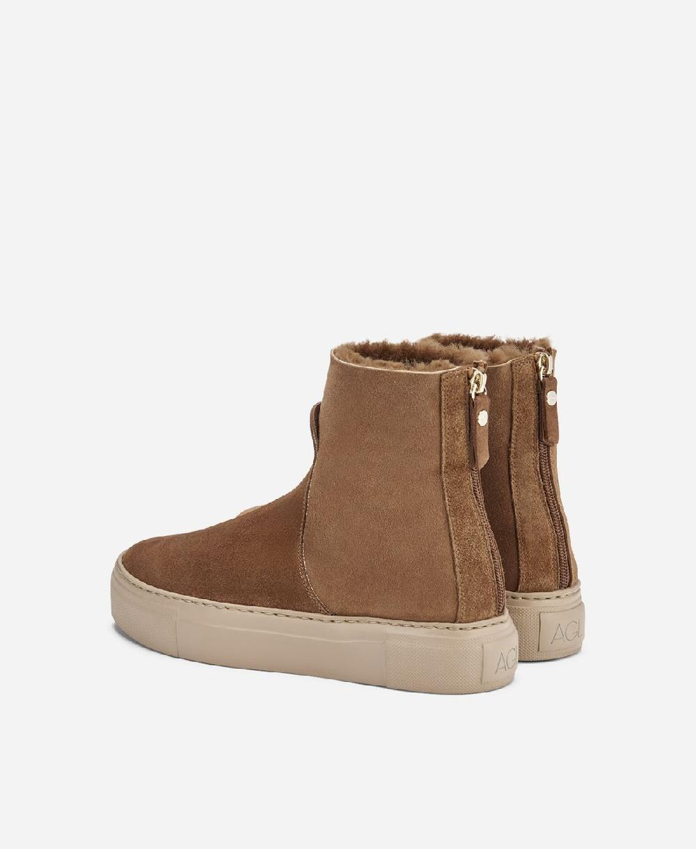 Agl Sneaker con shearling Cuoio MEGHAN WARM Negozio