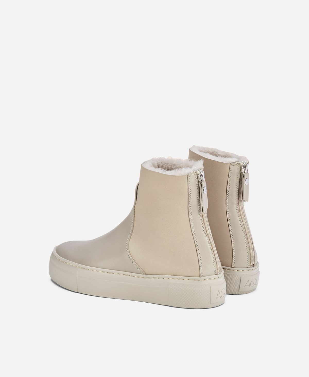Agl Sneaker con shearling Crema MEGHAN WARM In Saldo