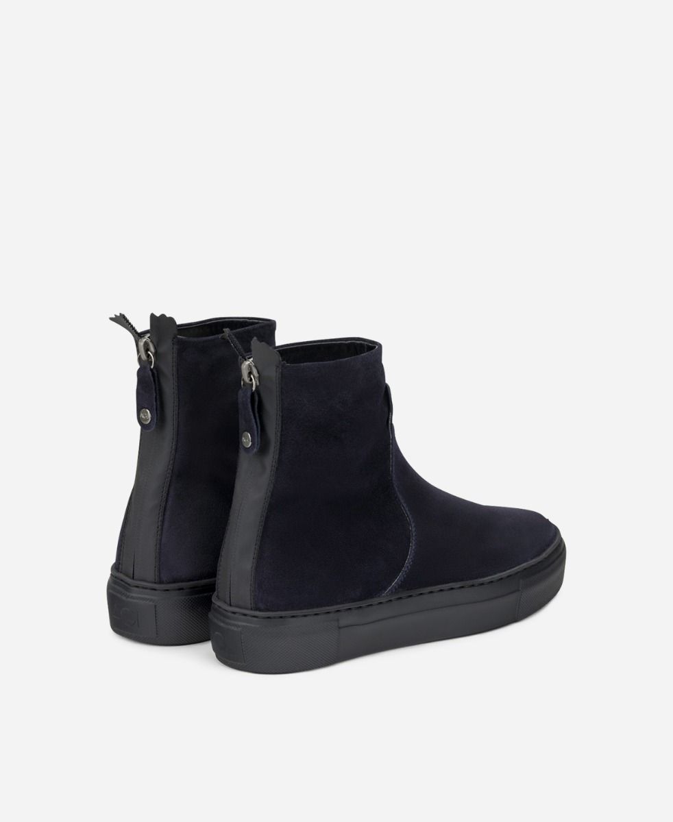 Agl Stivaletto sneaker in velour Blu MEGHAN BOOTIE Nuova
