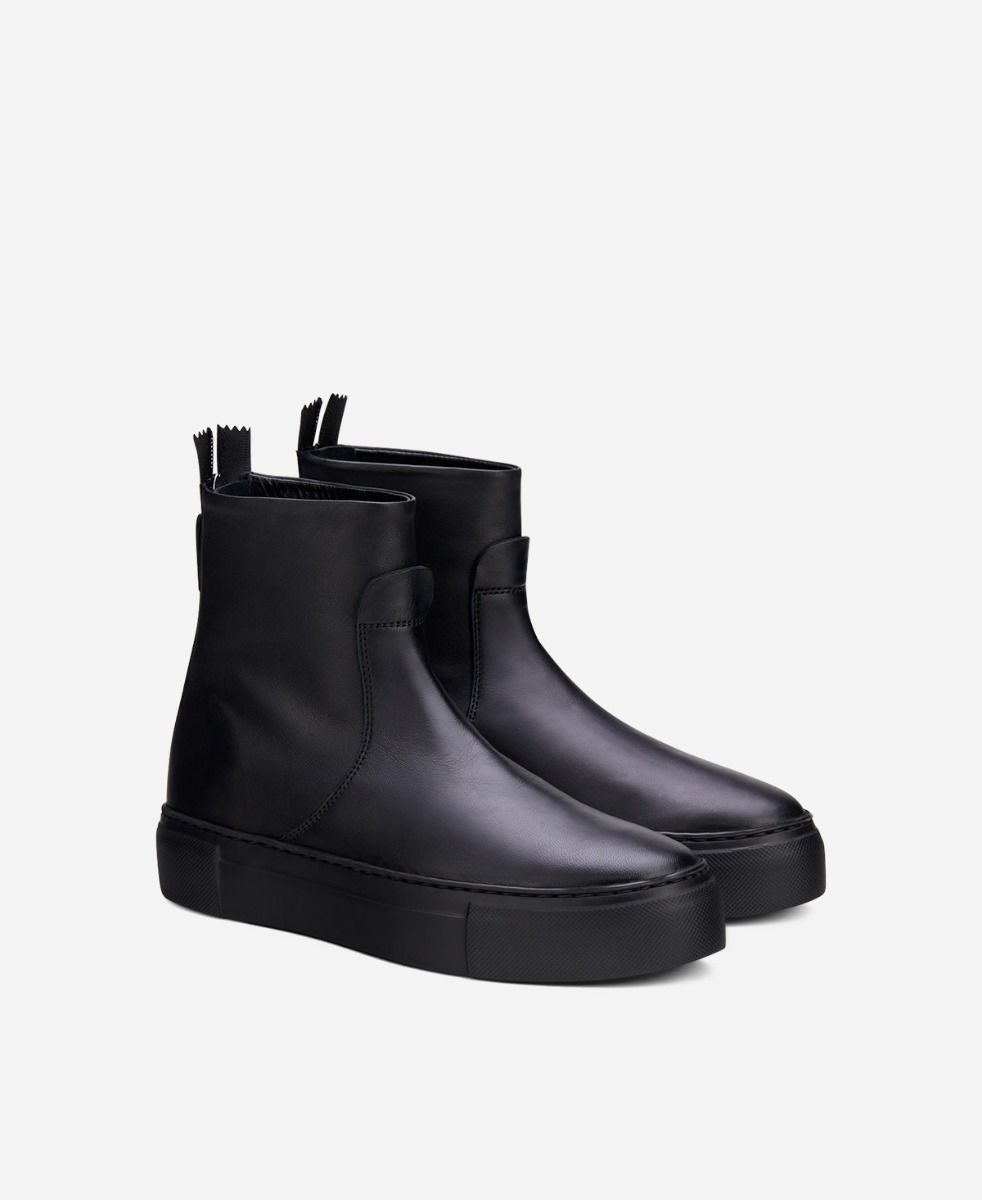 Agl Stivaletto sneaker in pelle Nero MEGHAN BOOTIE Moda
