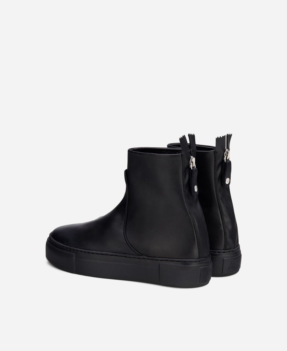 Agl Stivaletto sneaker in pelle Nero MEGHAN BOOTIE Moda