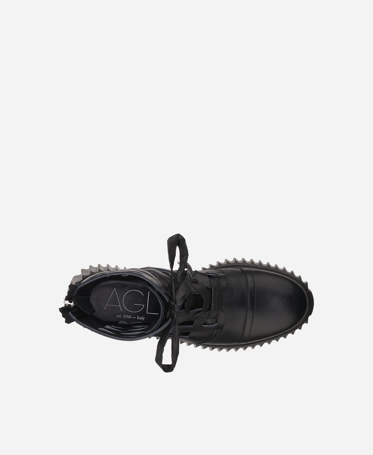 Agl Stivaletto in pelle laserata Nero Viggy Promozione