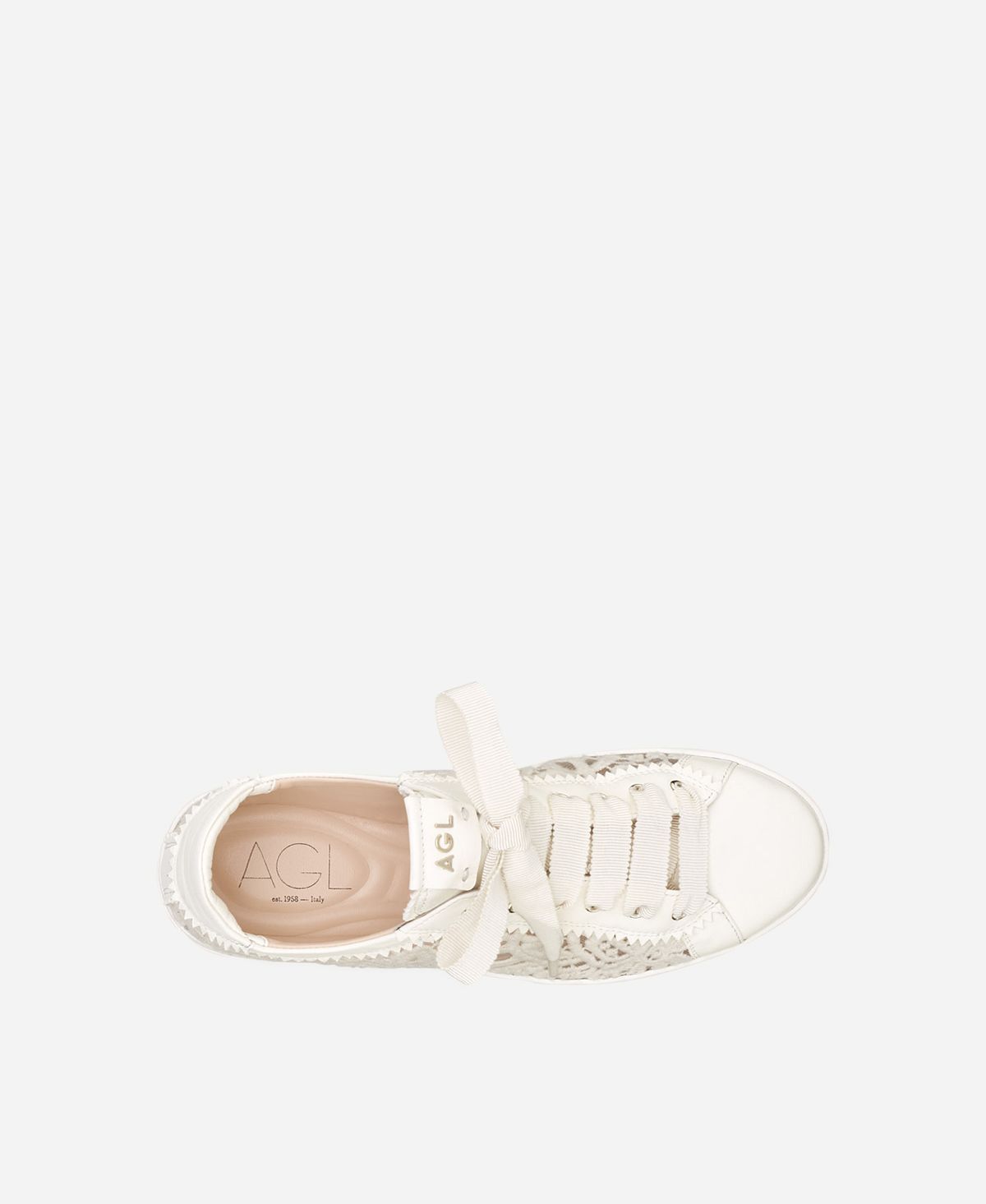 Agl Sneaker in pizzo Bianco Sade Fabric Sottocosto