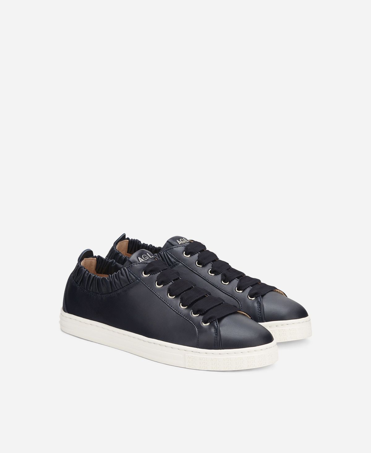Agl Sneaker in pelle con elastico Blu SUZIE Ultimi due giorni