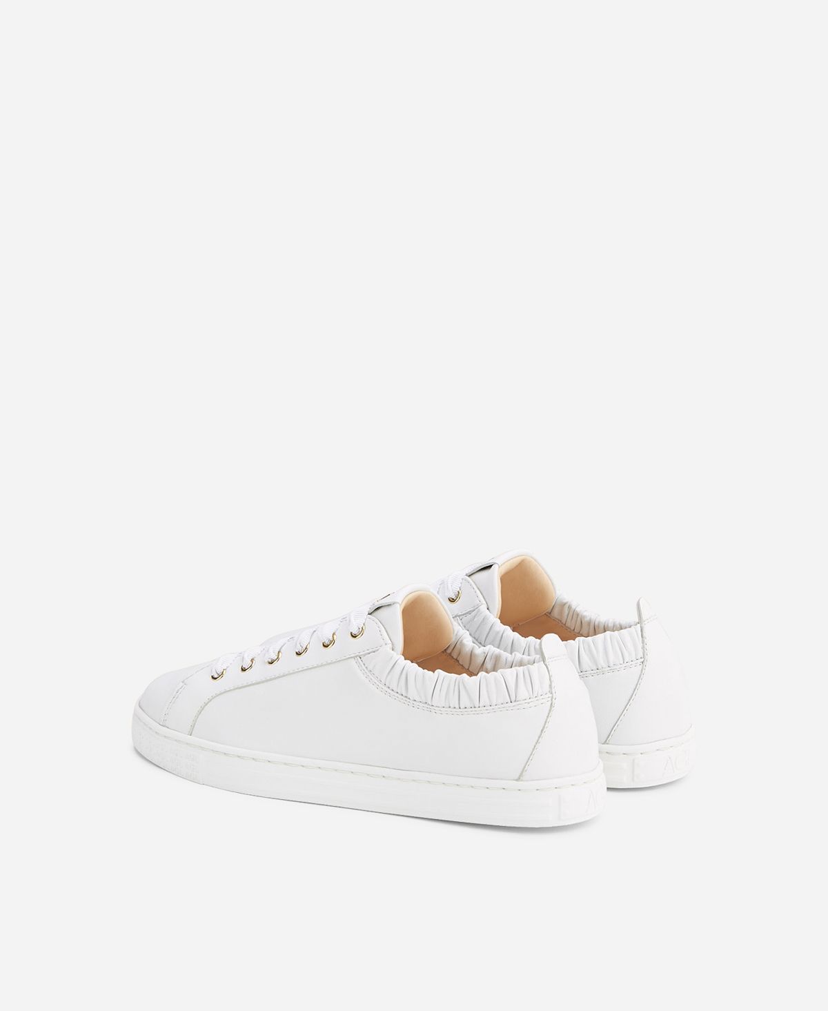 Agl Sneaker in pelle con elastico Bianco Suzie Presa