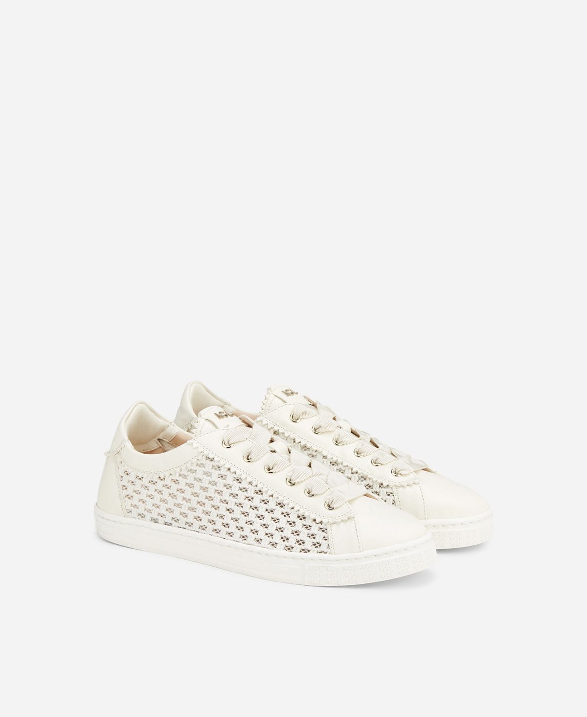 Agl Sneaker con trama Bianco Sade Plots Promozione temporanea