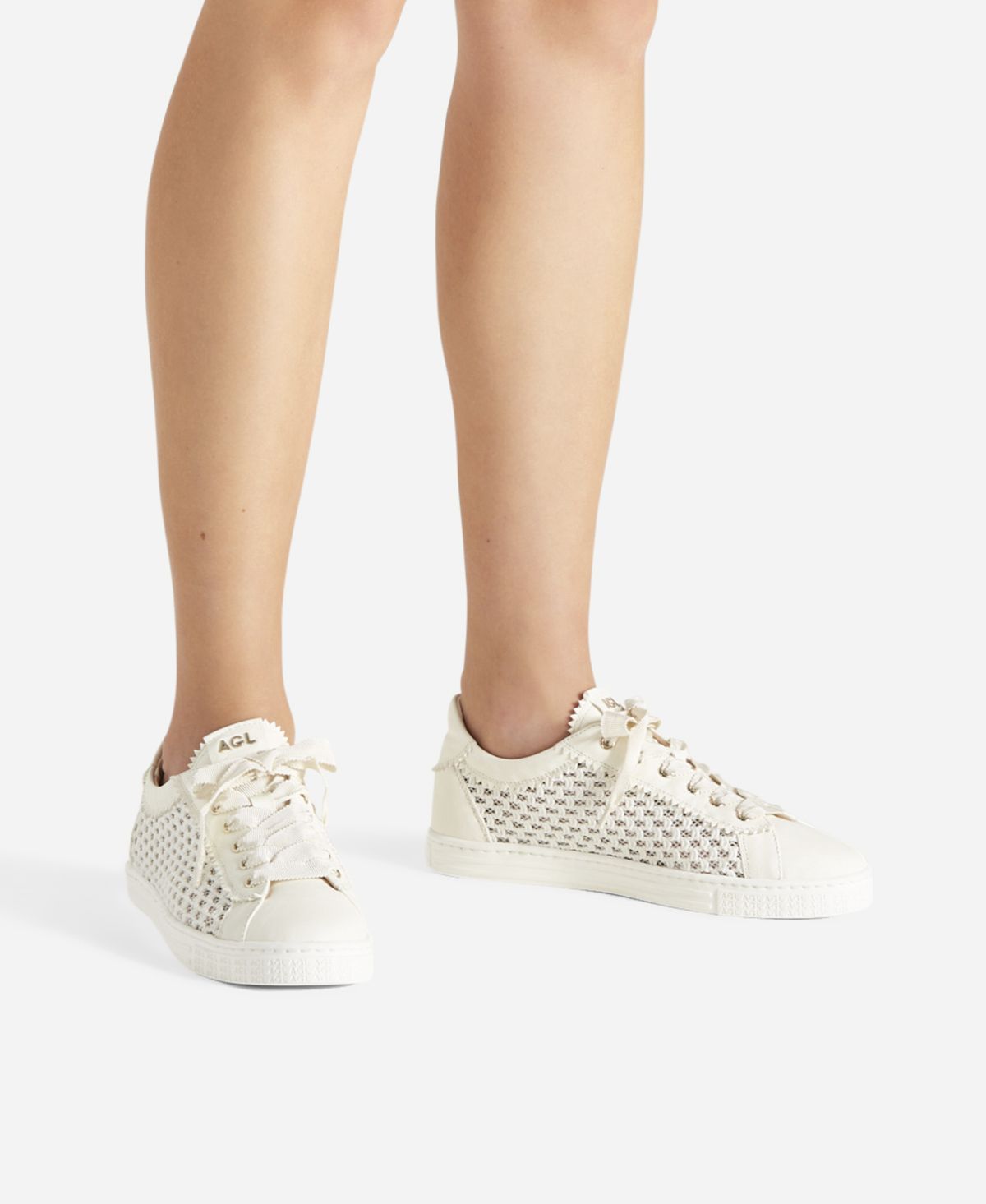 Agl Sneaker con trama Bianco Sade Plots Promozione temporanea