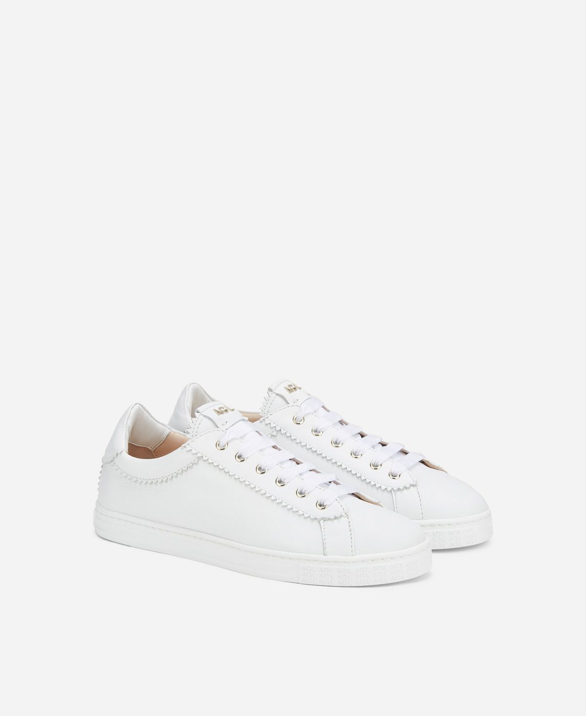 Agl Sneaker in pelle con elastico Bianco Sade Economico