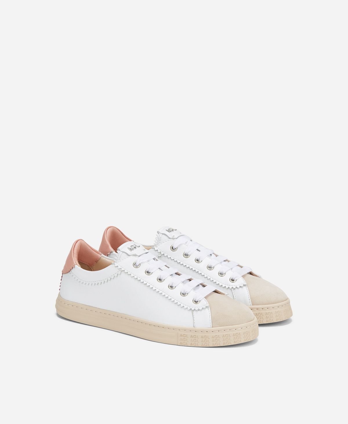 Agl Sneaker in pelle Rosa Sade Online