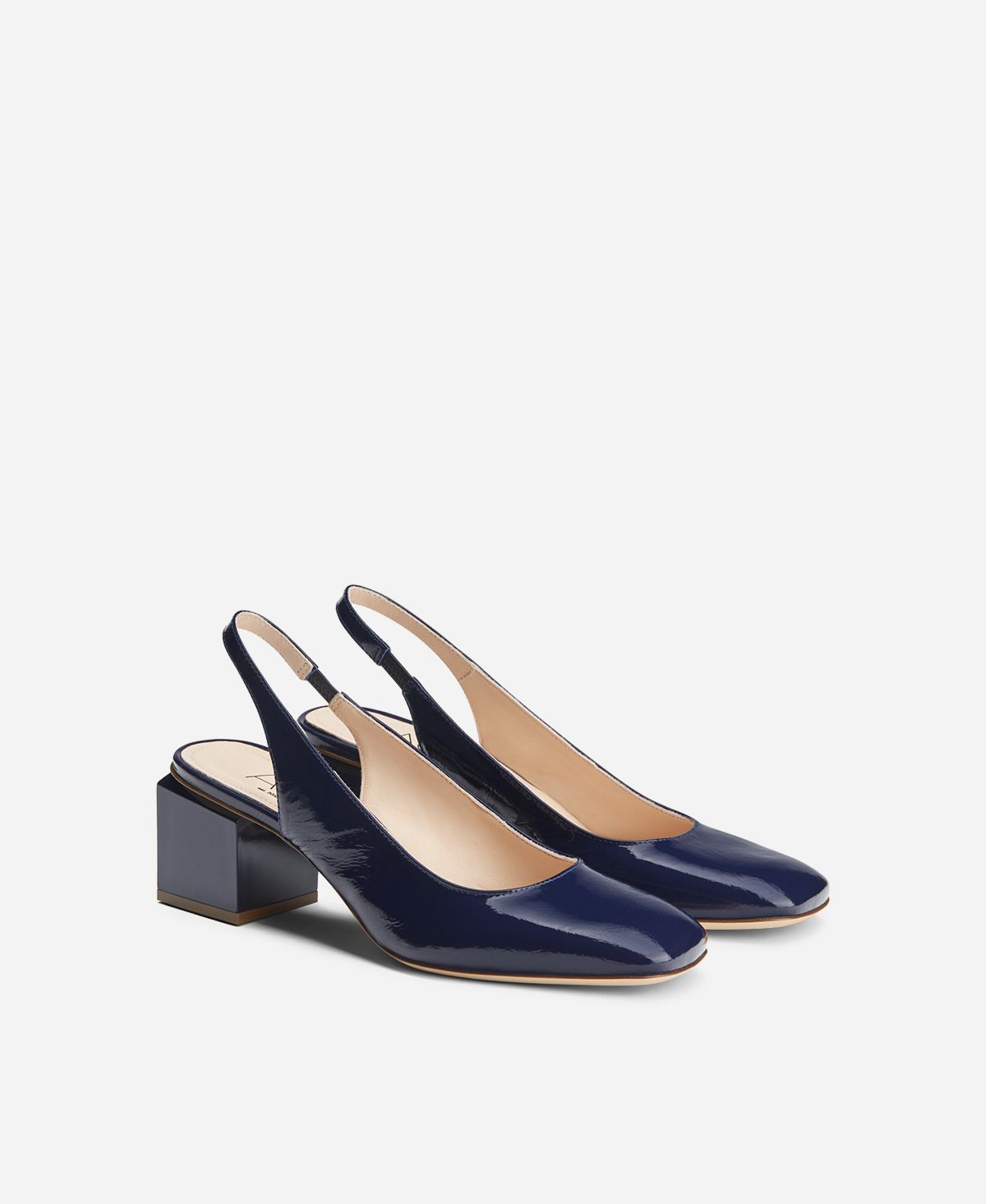 Agl Slig back con tacco a cubo Blu notte Angie Sling B Hotsell