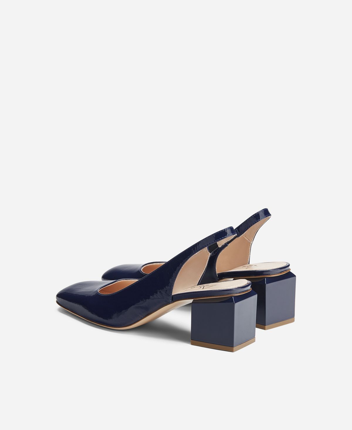 Agl Slig back con tacco a cubo Blu notte Angie Sling B Hotsell