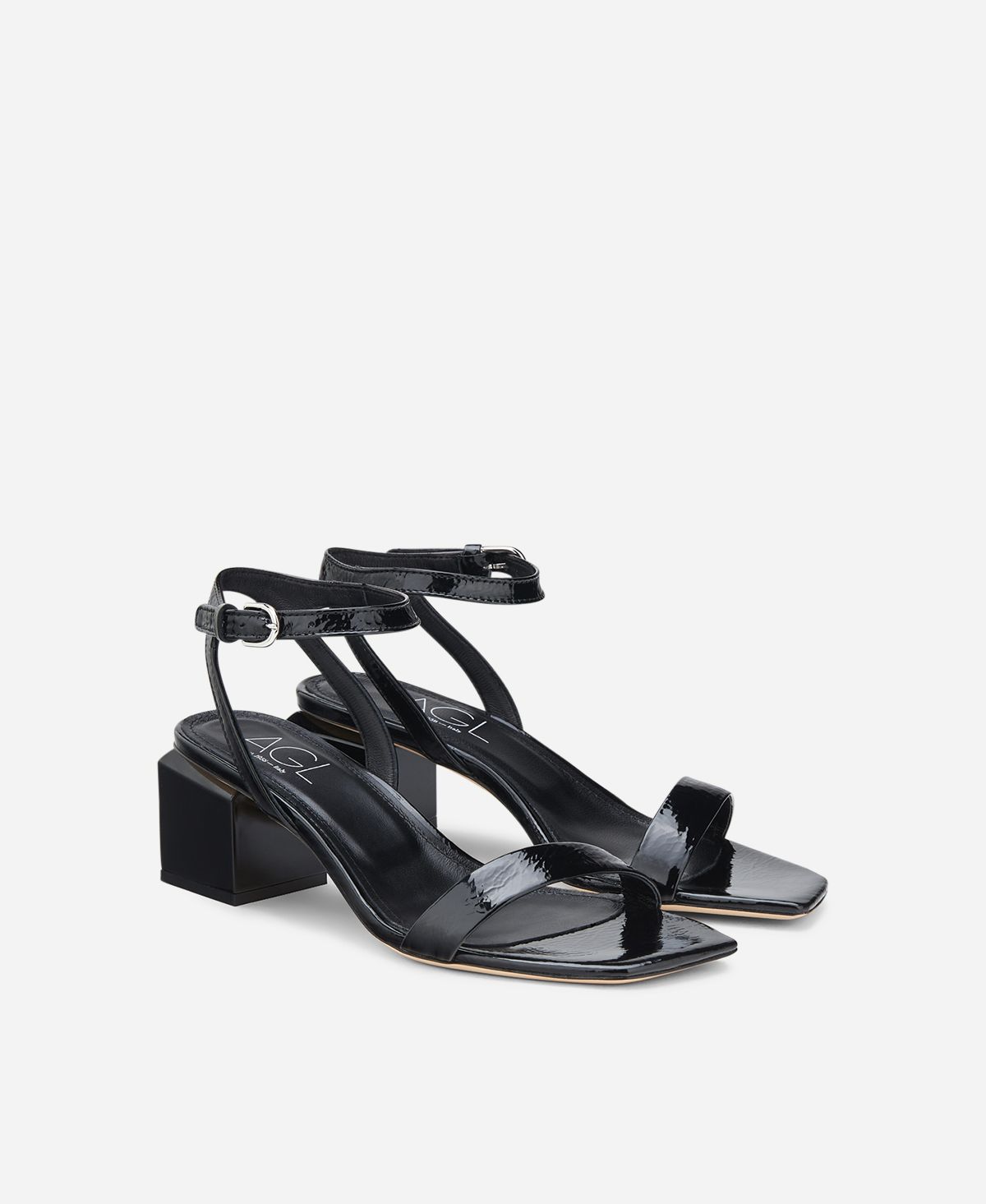Agl Sandalo con tacco cubico Nero Angie Vendita Calda