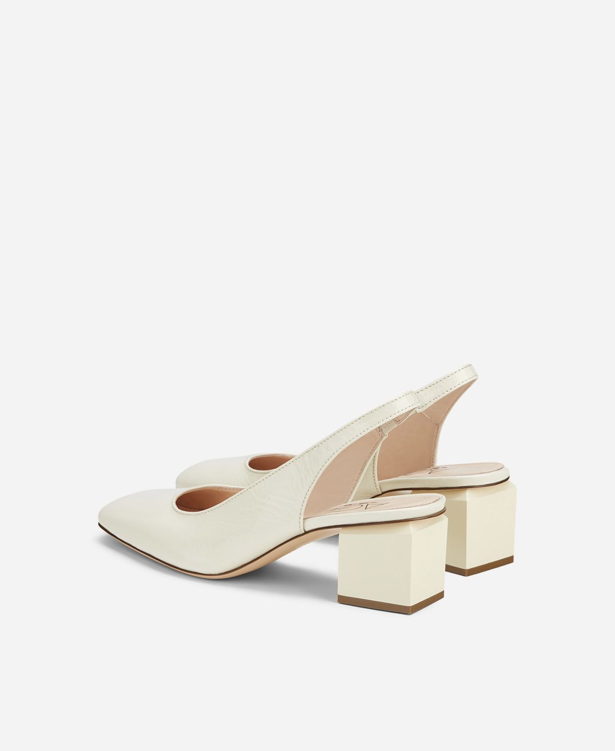 Agl Slig back con tacco a cubo Crema Angie Sling B Saldi Di Fabbrica