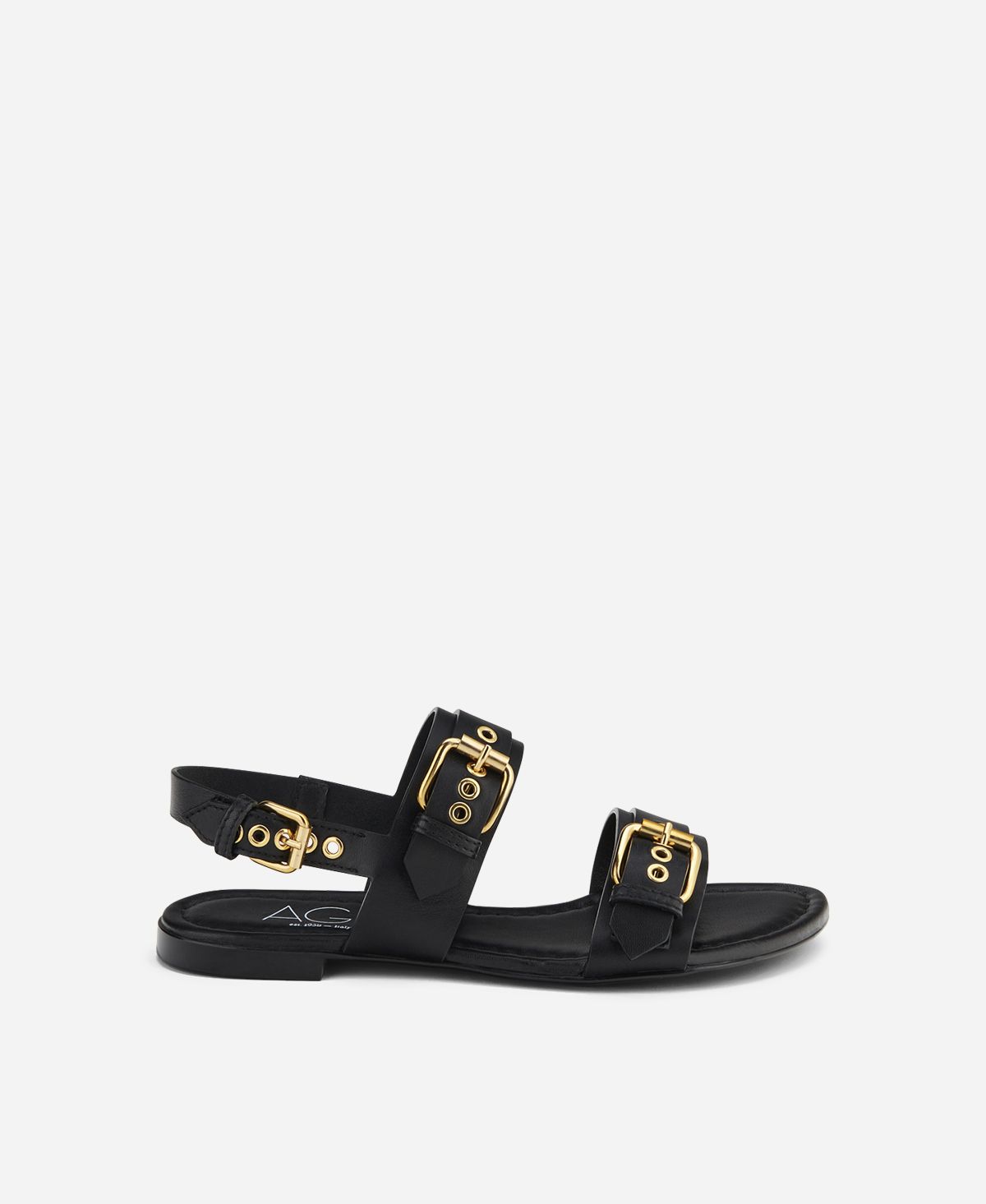 Agl Sandalo con fibbie Nero Summer Multi Buckles