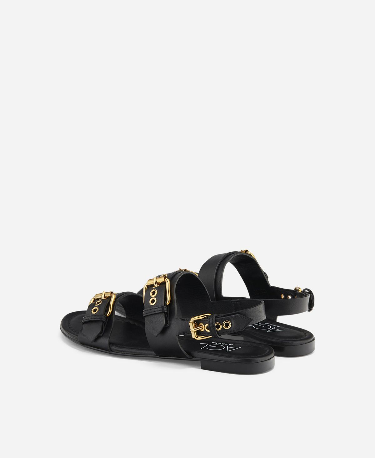 Agl Sandalo con fibbie Nero Summer Multi Buckles Moda