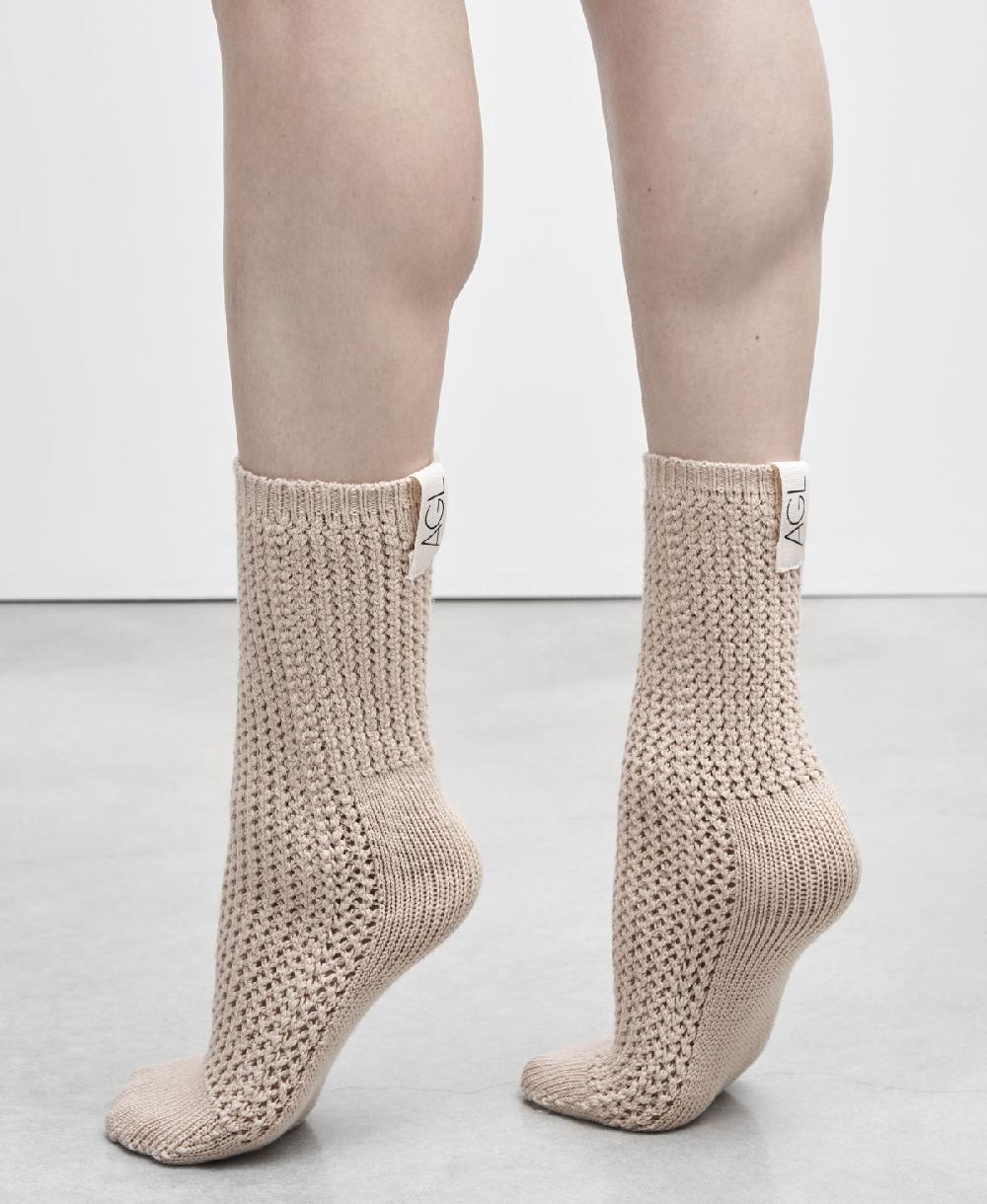 Agl Calze di lana Beige SOCK Acquista Ora