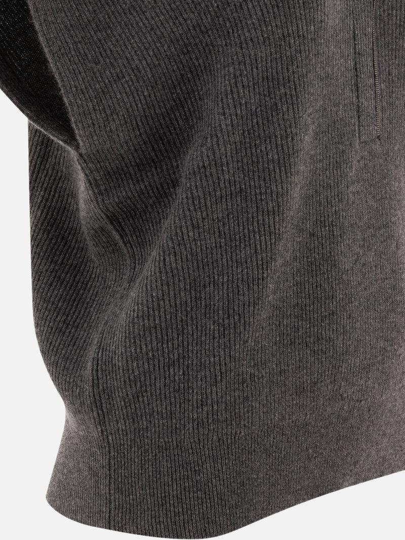 Vietti Brunello Cucinelli Maglione a costine in cashmere Sconti VIP