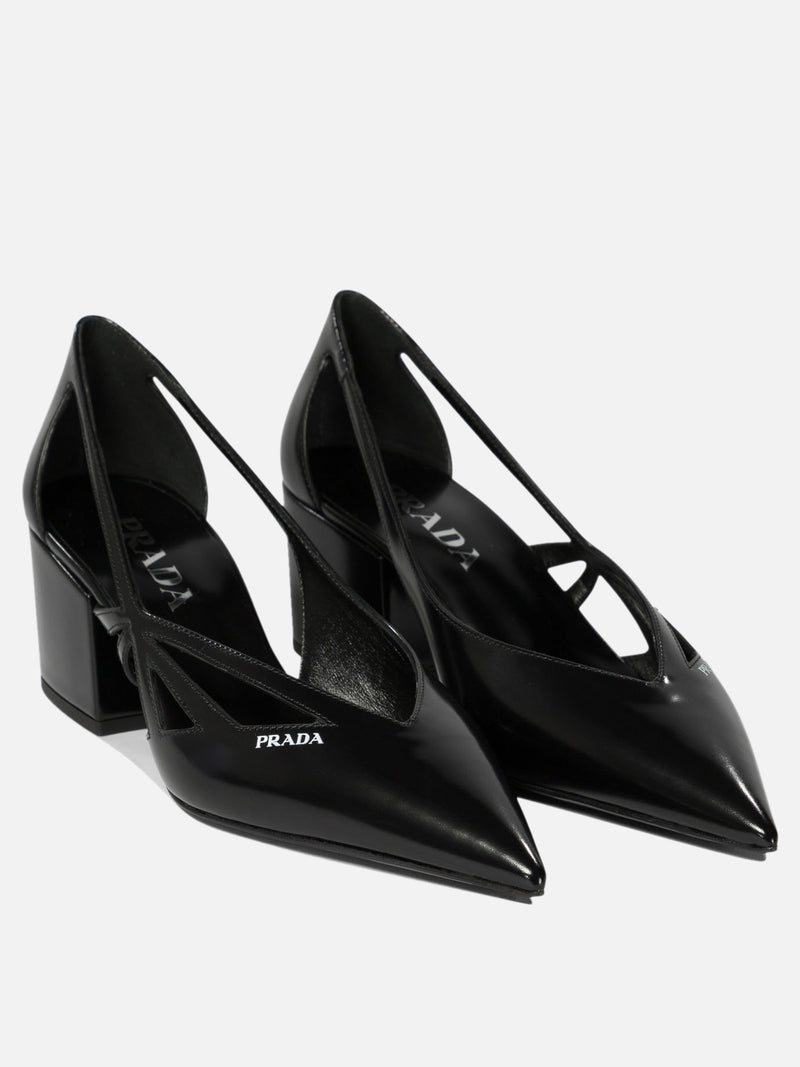 Vietti Prada Décolleté cut-out in pelle spazzolata Duty-free