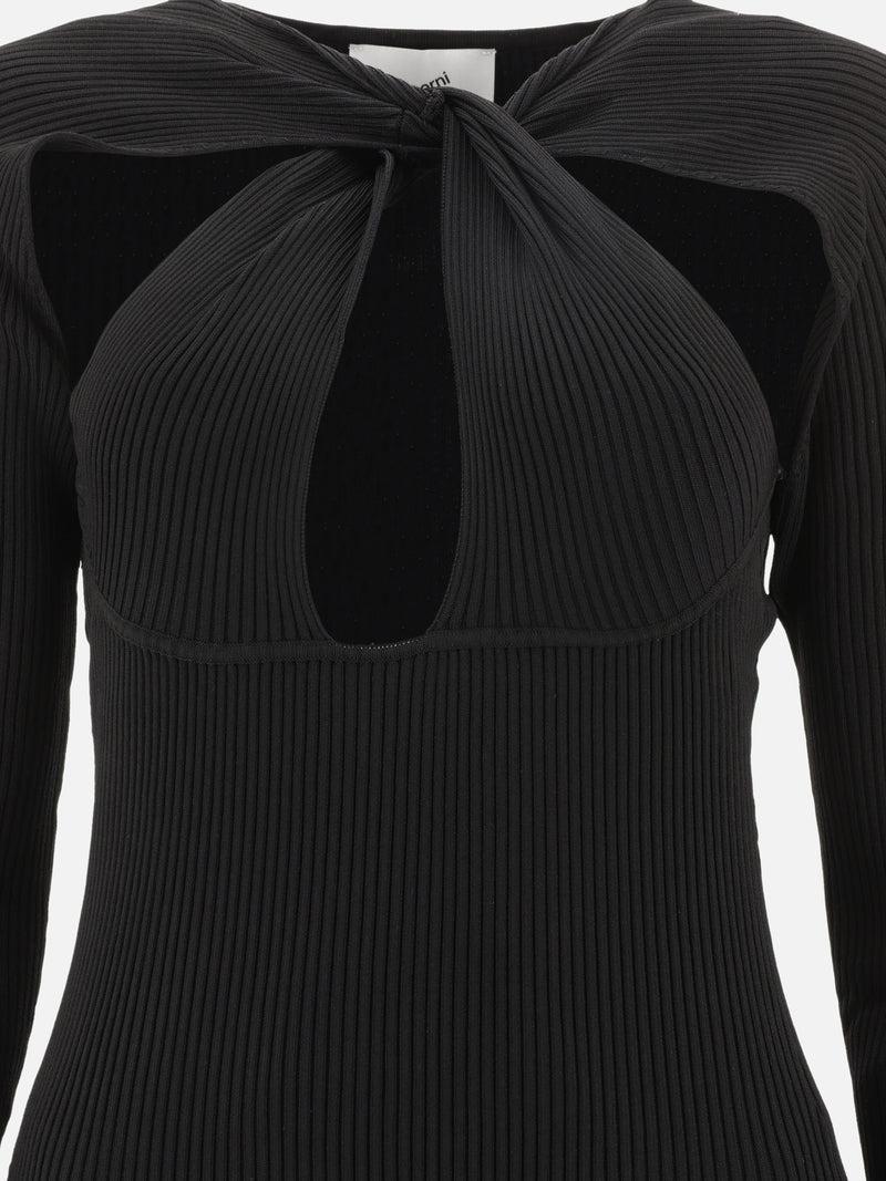 Vietti Coperni Abito a coste con cut-out "Twisted" Offerta esclusiva