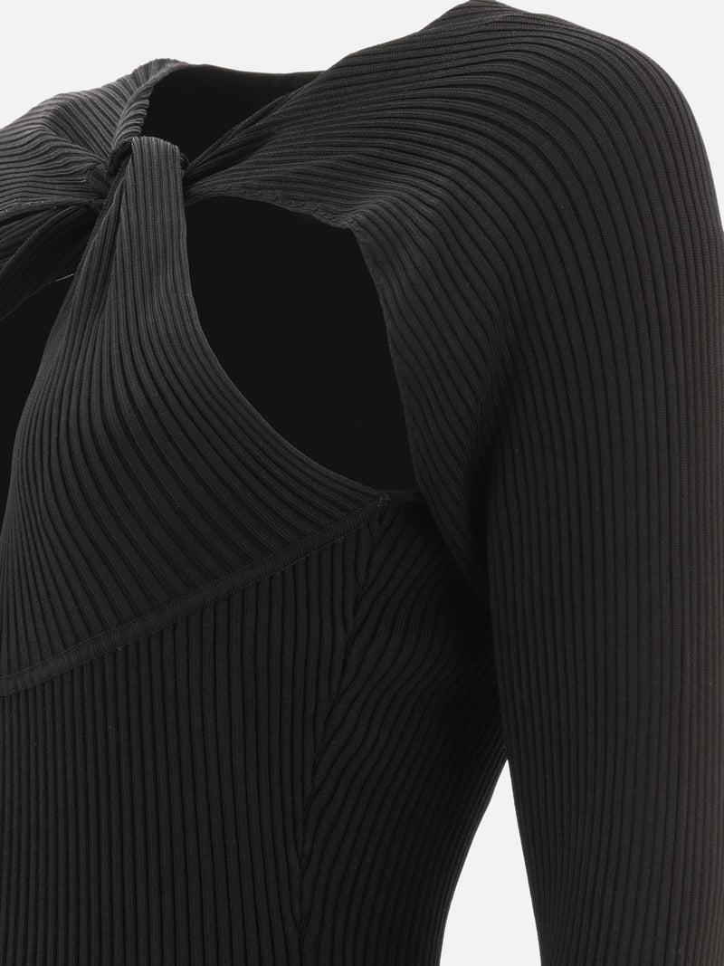 Vietti Coperni Abito a coste con cut-out "Twisted" Offerta esclusiva