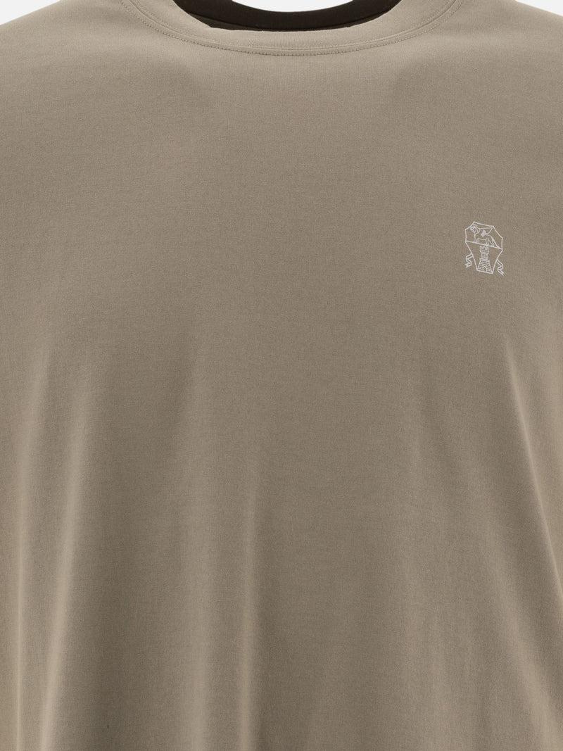 Vietti Brunello Cucinelli T-shirt in jersey con logo Outlet