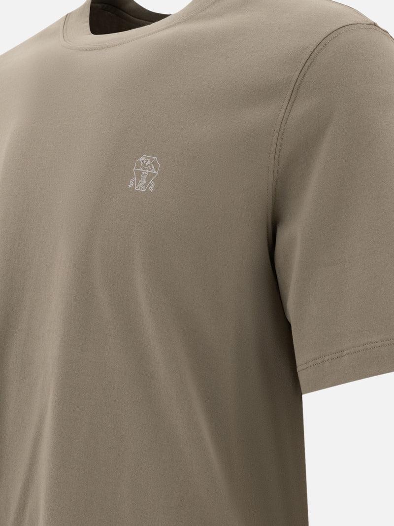 Vietti Brunello Cucinelli T-shirt in jersey con logo Outlet
