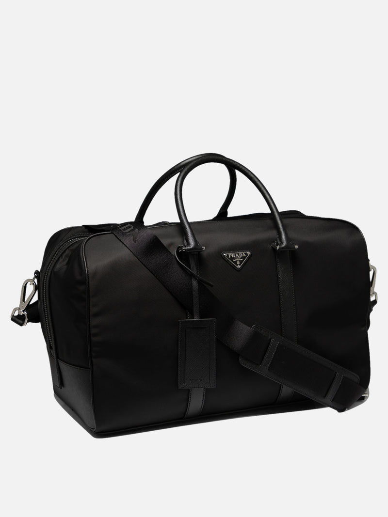 Vietti Prada Borsone da viaggio in Re-Nylon e Saffiano Offerta esclusiva