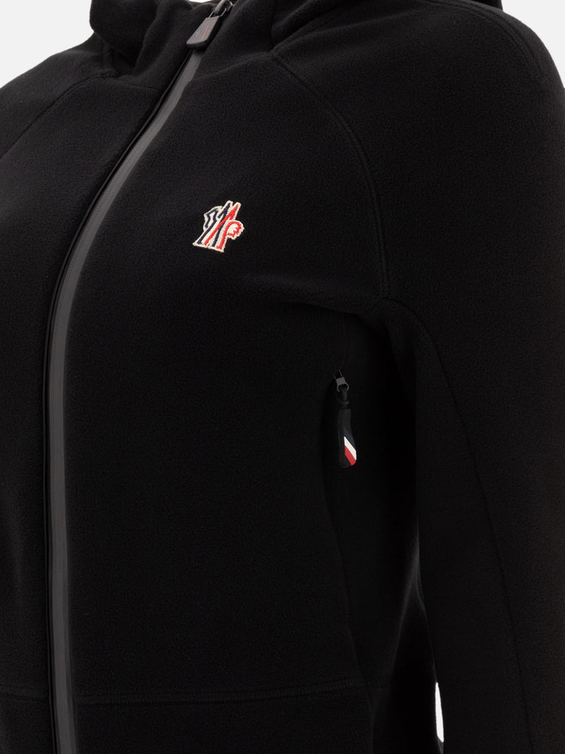 Vietti Moncler Grenoble Giacca in pile con cappuccio e zip Prezzo basso