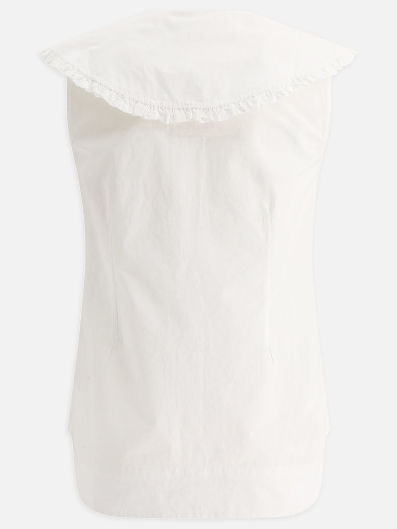 Vietti Ganni Blusa in popeline Vendite Flash