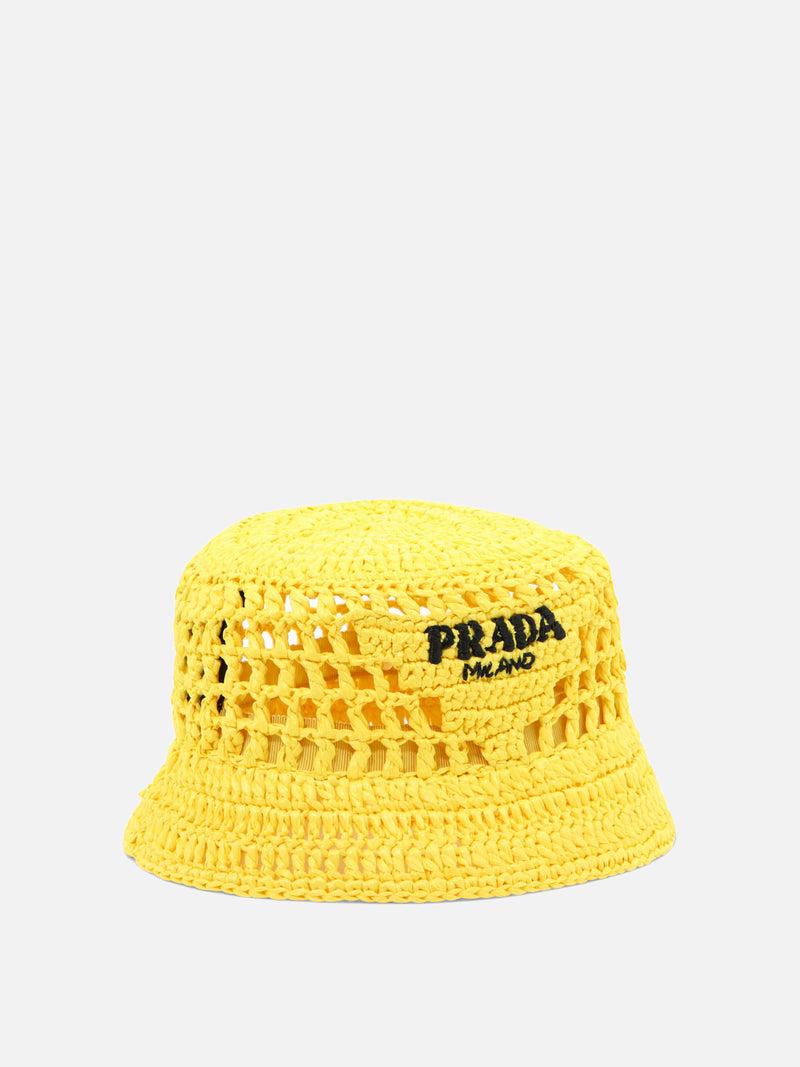 Vietti Prada Cappello da pescatore in rafia Offerta natalizia
