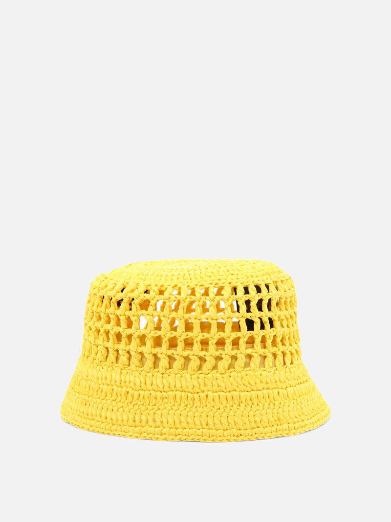 Vietti Prada Cappello da pescatore in rafia Offerta natalizia
