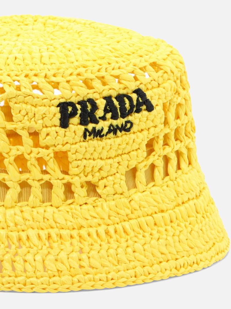 Vietti Prada Cappello da pescatore in rafia Offerta natalizia