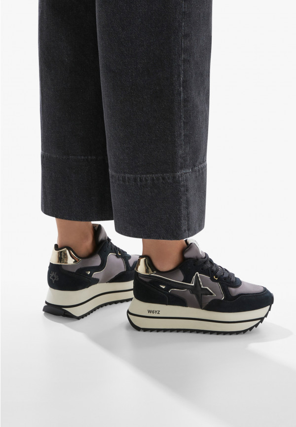 W6yz Sneakers in suede e tessuto tecnico Nero -DEVA W 2025