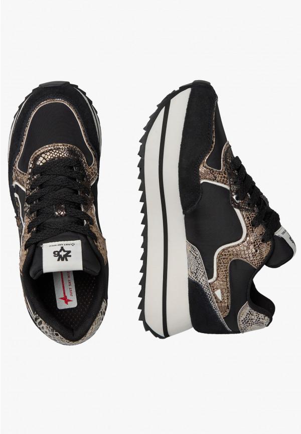 W6yz Sneakers in tessuto tecnico e suede Nero -DEVA W Italy