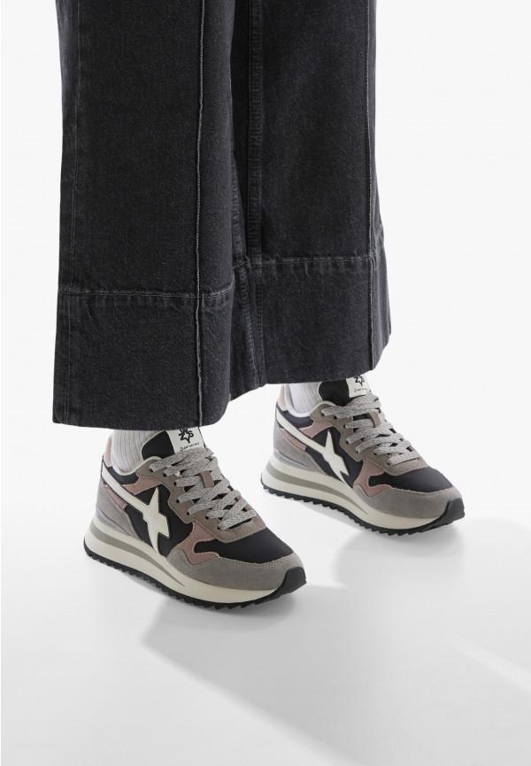 W6yz Sneakers in tessuto tecnico e suede Grigio -YAK-W Rilascio limitato